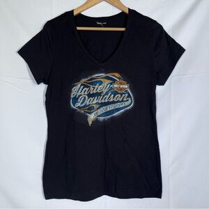 Harley Davidson Women’s S Short‎ Sleeve Rhinestone T Shirt Las Vegas 2015